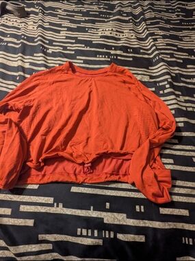 Gymshark Orange Long-Sleeve Crop Top